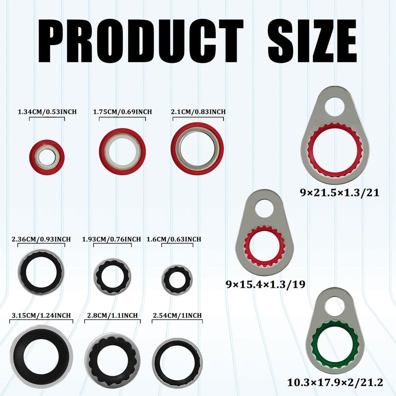 SWQS 139PCS AC O Ring Kit, Multiple Sizes A/C O Ring Assortment Kit with Rubber Gasket and Spacers for AC Compressor System, Automotive Replacement Air Conditioning Compressors Port Sealing Washers - Image 2